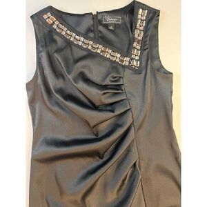 Dress Barn Women's Dress Size 6 LBD Little Black Dress Jewels Sexy Sleeveless